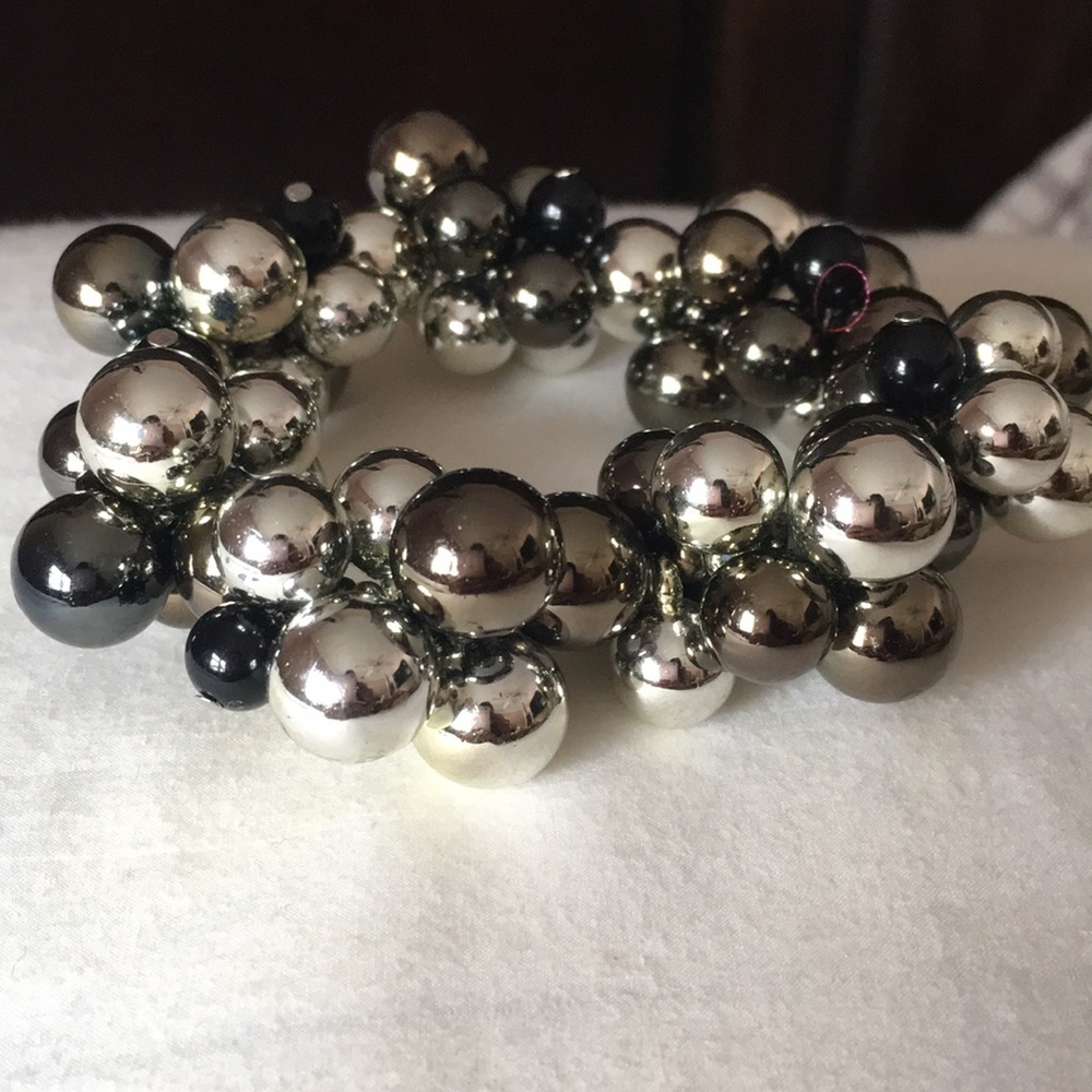 Bracelet - black silver and grey